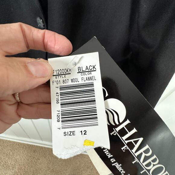 New Old Stock Women's 12 Petite 100% Wool Blazer Sag Harbor One Button Lined Y2K - Picture 9 of 10